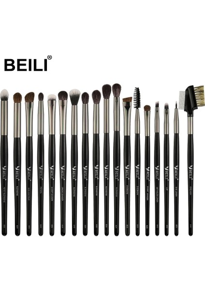 BX-E18 Adet Beılı Lüks Siyah Profesyonel Makyaj Fırça Seti Büyük Toz Makyaj Fırçaları Fondöten Doğal Karıştırma Pinceaux De Maquillage (Yurt Dışından)