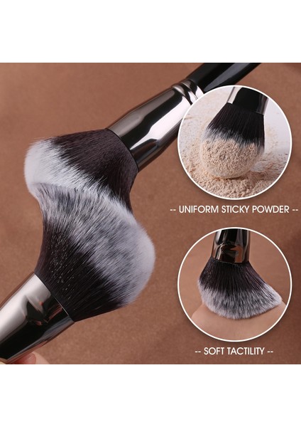 BX-E18 Adet Beılı Lüks Siyah Profesyonel Makyaj Fırça Seti Büyük Toz Makyaj Fırçaları Fondöten Doğal Karıştırma Pinceaux De Maquillage (Yurt Dışından) fiyatları