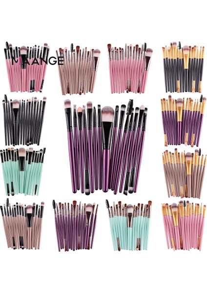Zj Maange Pro Adet Makyaj Fırçaları Seti Göz Farı Fondöten Pudra Eyeliner Kirpik Dudak Makyaj Fırçası Kozmetik Güzellik Aracı Kiti (Yurt Dışından)