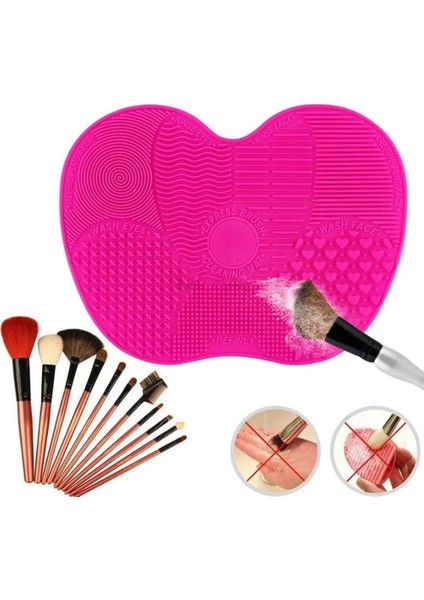 Nane Yeşili Silikon Makyaj Fırça Temizleyici Makyaj Yıkama Fırçası Yıkama Kozmetik Fondöten Makyaj Fırçası Temizleyici Ped Scrubber Kurulu Aracı (Yurt Dışından) fırsatları