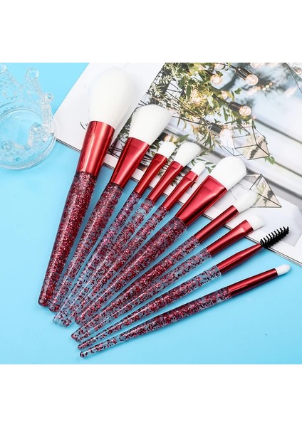 Sarı Moda Makyaj Fırça Seti Glitter Y Kristal Fondöten Karıştırma Güç Kontur Yüz Kozmetik Güzellik Makyaj Alet Seti (Yurt Dışından)