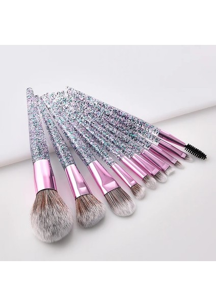 Sarı Moda Makyaj Fırça Seti Glitter Y Kristal Fondöten Karıştırma Güç Kontur Yüz Kozmetik Güzellik Makyaj Alet Seti (Yurt Dışından) indirimleri