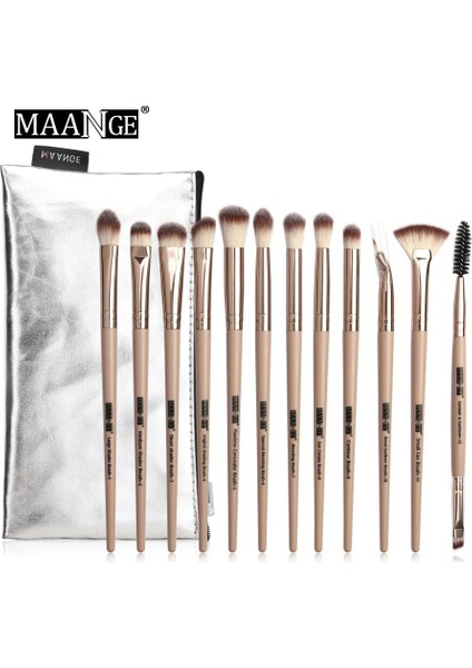 Çanta ile 12 Adet Cilt Maange Pro Göz Makyaj Fırçaları Kozmetik Çantalı Set Rose Gold Makyaj Fırçası Göz Farı Karıştırma Makyaj Fırçası Maquiagem (Yurt Dışından)