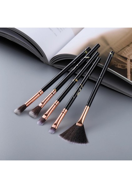 Göz 5 Adet Siyah Fld Makyaj Fırça Seti Kozmetik Pudra Göz Farı Fondöten Allık Karıştırma Güzellik Makyajı Brochas Maquillaje Kıt (Yurt Dışından)