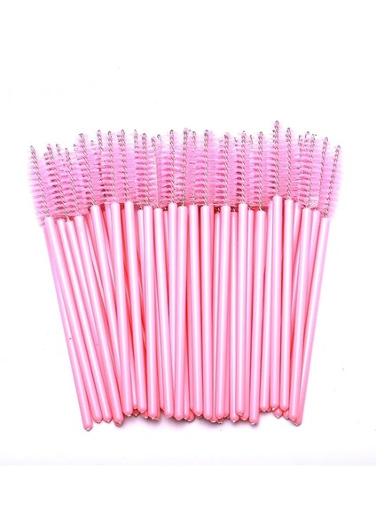 Pembe Kaş Maskara Değnek Kirpik Biriktirme Bruet Tek Kullanımlık Kirpik Değneklerini Kirpik Uzatma Fırçası (Yurt Dışından)