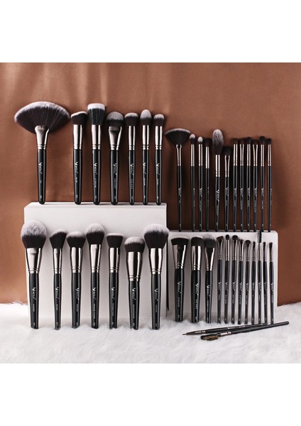 BX-E18 Adet Beılı Lüks Siyah Profesyonel Makyaj Fırça Seti Büyük Toz Makyaj Fırçaları Fondöten Doğal Karıştırma Pinceaux De Maquillage (Yurt Dışından) fırsatları