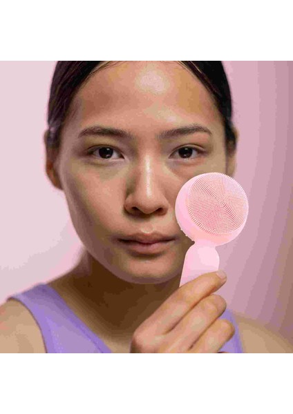 Pembe Tarzı Silikon Yüz Fırçası Fırçalar Yıkama Temizleme Peeling Silika Jel Exfoliator Mrubber Yüz (Yurt Dışından)