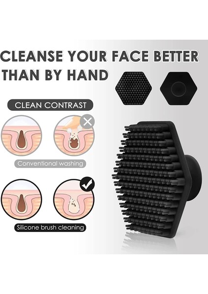 Siyah Stil Erkekler Yüz Temizleme Fırçası Scrubber Silikon Minyatür Yüz Derin Temiz Tıraş Masaj Yüz Tahta Fırçası Yüz Temizleyici Cilt Bakımı (Yurt Dışından) fırsatları