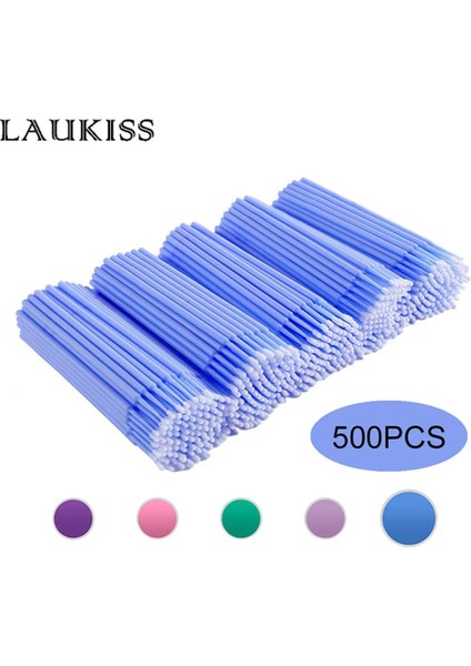 Lb-Siyah Lot Tek Kullanımlık Aplikatör Kirpik Uzatma Için Mikro Fırçalar Kirpik Temizleme Fırçaları Dudak Fırçası Çubukları Makyaj Araçları (Yurt Dışından)
