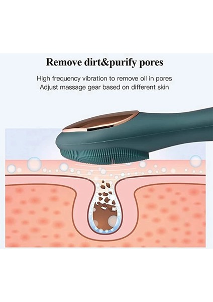 Nazik Eksfoliye Edici Masaj Su Geçirmez Şarj Edilebilir Silikon Cilt Için 3 Mod Sonic Yüz Temizleme Fırçası Cihazı (Yurt Dışından) fiyatları