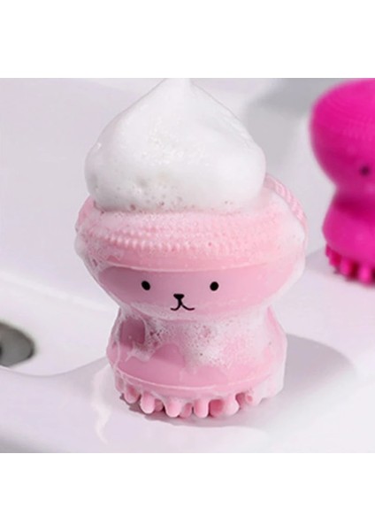 Pembe Tarzı Moda Yüz Temizleme Fırçaları Silikon Sevimli Ahtapot Yüz Temizleyici Gözenek Temizleyici Exfoliatorcilt Bakım Araçları (Yurt Dışından)
