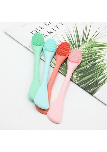 Pembe Tarzı Yüz Maskesi Spatula Silikon Tüysüz Nemlendiriciler Aplikatör Güzellik Aracı Bükülebilir Büyük Yüz Çamur Maskesi Aplikatör (Yurt Dışından)