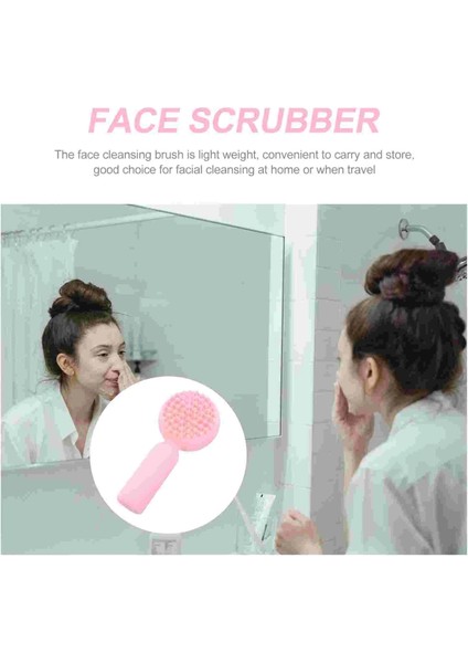 Gök Mavisi Tarzı Silikon Yüz Temizleme Fırçası Peeling Scrubber Gözenekler 11X5CM Fırçalar Pembe Silika Jel Miss (Yurt Dışından) modelleri
