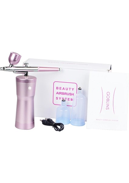 MOR02 Tarzı Airbrush Kompresör Kiti Hava Fırça Püskürtme Tabancası Su Oksijen Derin Hydrofacial Makinesi Tırnak Sanat Dövme Kek Makyaj USB Püskürtücü (Yurt Dışından)
