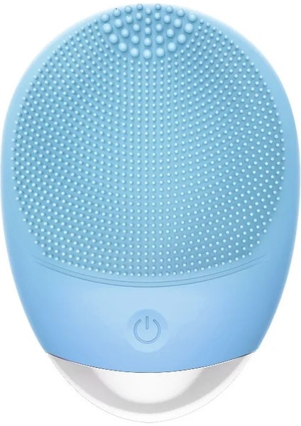 Mavi Stil Şarj Edilebilir Elektrikli Silikon Titreşimli Derin Temizlik Masajı Su Geçirmez USB Nazik Peeling Yüz Temizleyici Fırça Hediyeler (Yurt Dışından)