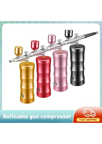 Kırmızı01 Tarzı Airbrush Kompresör Kiti Hava Fırça Püskürtme Tabancası Su Oksijen Derin Hydrofacial Makinesi Tırnak Sanat Dövme Kek Makyaj USB Püskürtücü (Yurt Dışından) fiyatları