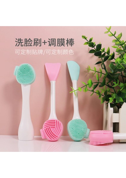 10-Tip2 Tarzı Çift Kafa Yüz Temizleme Fırçası Silikon Yüz Masaj Fırçası Peeling Yüz Temizleyici Cilt Bakımı Araçları Masaj (Yurt Dışından) modelleri