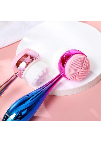 Pembe Tarzı Temizleme ve Peeling Için Yüz Temizleyici Bru Siyah Nokta Temizleme Için Yumuşak Kıllı 3D Manuel Yüz Temizleme Fırçası (Yurt Dışından)