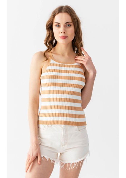 Çizgili Triko Atlet Bluz 5615