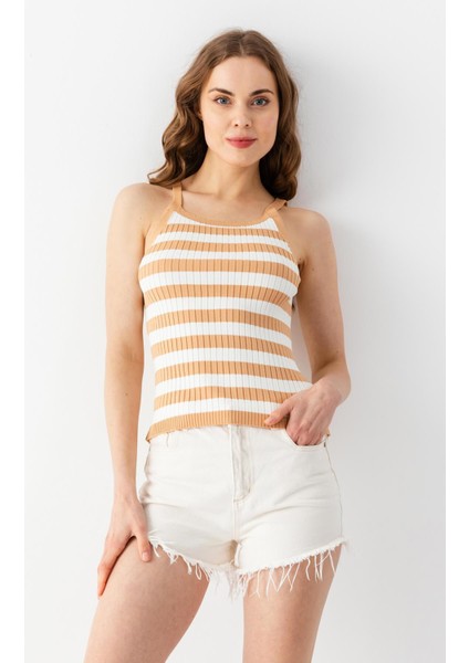 Çizgili Triko Atlet Bluz 5615 fiyatları