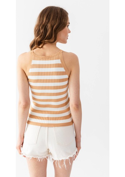 Çizgili Triko Atlet Bluz 5615 indirimleri