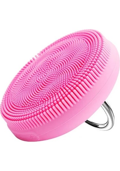 Pembe Tarzı Yüz Temizleme Fırçası Şarj Edilebilir Elektrikli Halka Toka Silikon Yüz Temizleme Fırçası Yüz Temizleme Peeling ve Masaj Için (Yurt Dışından)