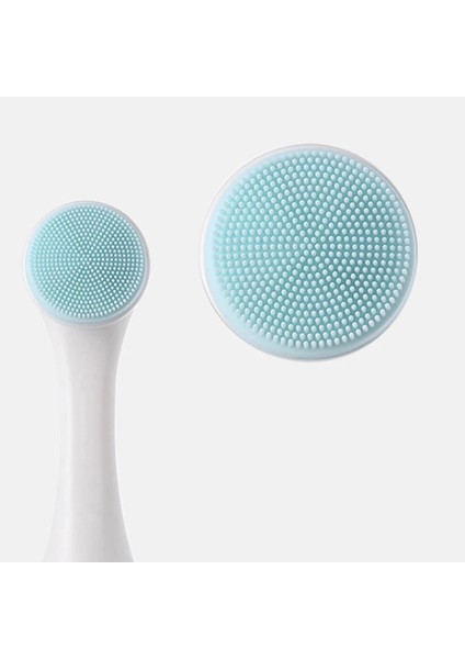 Mavi Stil Taşınabilir 3D Silikon Masaj Çift Temizleme Fırçası, Siyah Nokta, Derin Temizlik Ürünleri, Peeling Fırçası (Yurt Dışından)