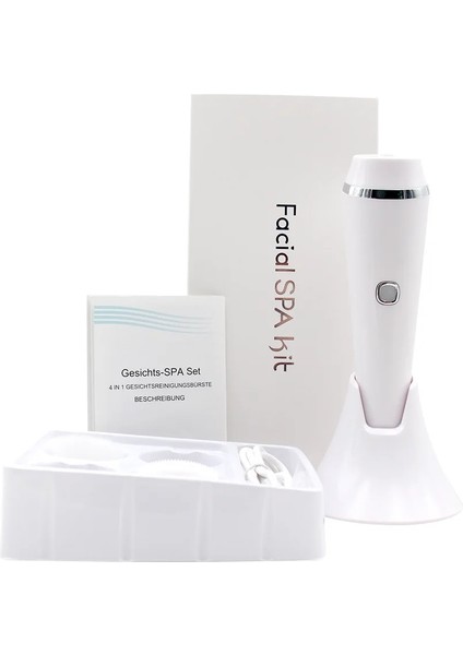 Yeşil Stil 4 In 1 Yüz Temizleme Fırçası Şarj Edilebilir Elektrikli Su Geçirmez Onic Peeling Yüz Scrubber Fırça Seti Cilt Bakım Makinesi (Yurt Dışından)