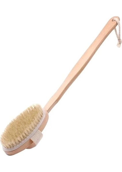 Sarı Stil Banyo Vücut Fırçaları Uzun Saplı Banyo Doğal Kıllar Fırçalar Peeling Masajı Ahşap Saplı Kuru Fırçalama Duş Aracı (Yurt Dışından) fiyatları