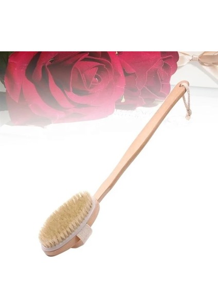 Sarı Stil Banyo Vücut Fırçaları Uzun Saplı Banyo Doğal Kıllar Fırçalar Peeling Masajı Ahşap Saplı Kuru Fırçalama Duş Aracı (Yurt Dışından) modelleri