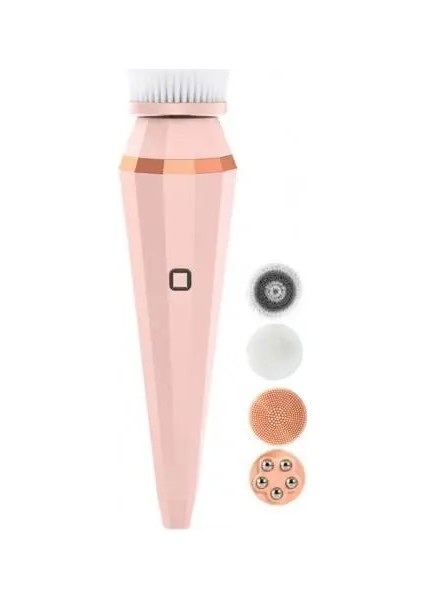 Pembe Tarzı 1 Takım Yüz Temizleme Fırçası Kullanımı Kolay Güzellik Aracı Kadın Erkek Yüz Scrubber Için Yumuşak Kıllar Elektrikli Yüz Fırçası (Yurt Dışından)