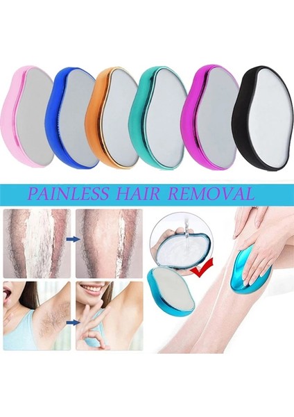 Renkli Stil Kristal Fiziksel Ağrısız Güvenli Epilatör Kolay Temizlik Yeniden Kullanılabilir Vücut Güzellik Epilasyon Aracı Kıllar Cam Epilasyon Tıraş Makinesi Yeni (Yurt Dışından) modelleri