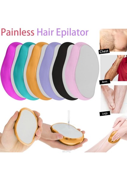 Renkli Stil Kristal Fiziksel Ağrısız Güvenli Epilatör Kolay Temizlik Yeniden Kullanılabilir Vücut Güzellik Epilasyon Aracı Kıllar Cam Epilasyon Tıraş Makinesi Yeni (Yurt Dışından) indirimleri