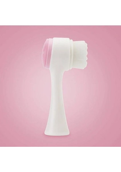 Pembe Tarzı Silika Jel Yüz Fırçası Çift Taraflı Yüz Temizleyici Siyah Nokta Çıkarma Ürünü Gözenek Temizleyici Peeling Yüz Fırçası Yüz Fırçası (Yurt Dışından)