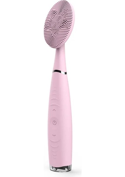 Pembe Tarzı Şarj Edilebilir Ultrasolicone Elektrikli Yüz Temizleme Fırçası Sonic Yüz Temizleyici Temizleme Cilt Mini Yıkama Masaj Fırçası (Yurt Dışından)