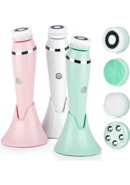 Yeşil Stil Elektrikli Yüz Temizleme Fırçası Şarj Edilebilir Su Geçirmez Onic Exfoliator Yüz Scrubber Temizleyici Cilt Bakım Makinesi (Yurt Dışından) fiyatları