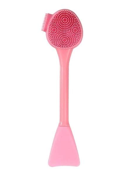 B-Pembe Tarzı Çift Kafa Yüz Temizleme Fırçası Silikon Yüz Masaj Fırçası Peeling Yüz Temizleyici Cilt Bakımı Aracı Masaj (Yurt Dışından)