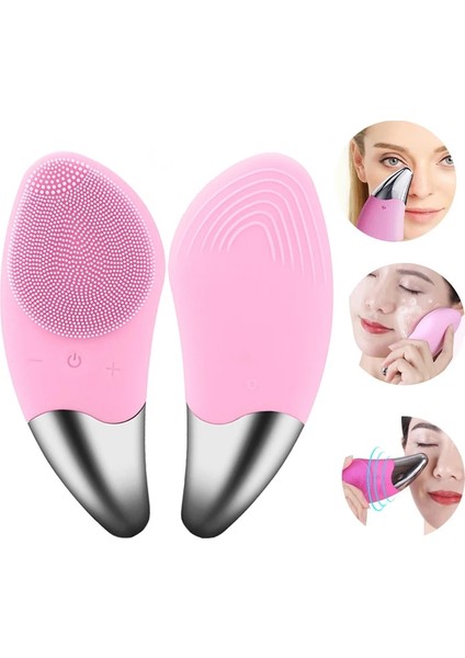 Pembe Tarzı Mini Elektrikli Yüz Temizleme Fırçası Silikon Sonic Yüz Temizleyici Derin Gözenek Temizleme Cilt Masajı Yüz Temizleme Fırçası Cihazı (Yurt Dışından) fiyatları