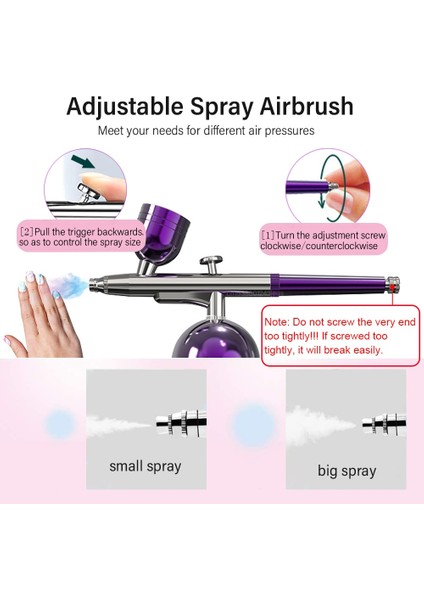 Mor Tarzı Taşınabilir Airbrush El Airbrush Çivi Yüz Oksijen Nano Püskürtme Tabancası Manikür Dövme Sanatı Makyaj Boya Zanaat Kek (Yurt Dışından) fırsatları