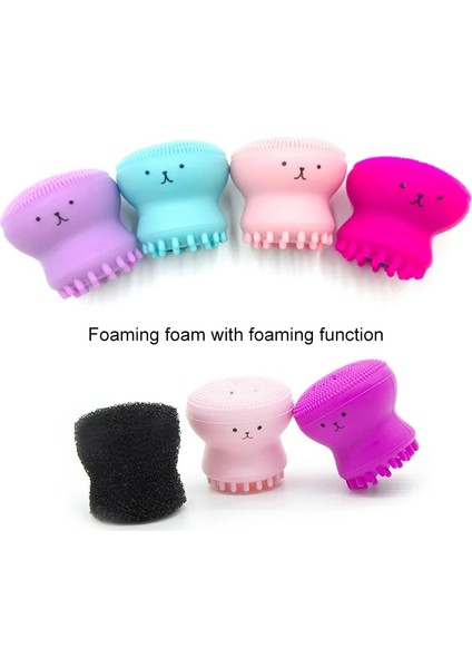 Pembe Tarzı Renk Ahtapot Silikon Yüz Temizleme Fırçası Derin Gözenek Peeling Siyah Nokta Yüz Temizleyici Şekil Yıkama Fırçası Makyaj Aracı (Yurt Dışından) fiyatları