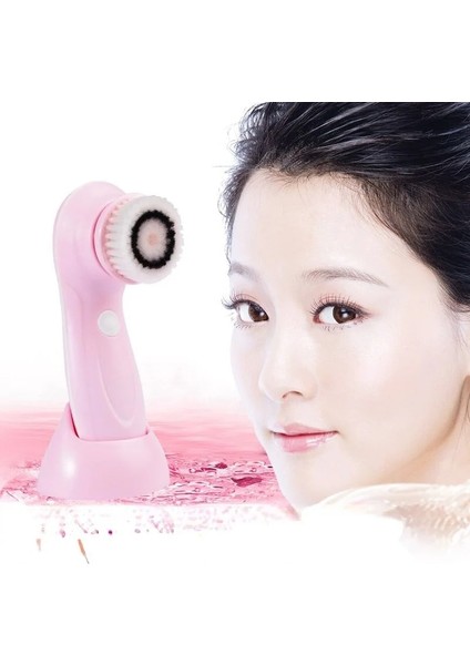 Pembe Tarzı 3 In 1 Elektrikli Yüz Temizleme Fırçası Silikon Döner Yüz Fırçası Derin Temizlik Cilt Peeling Su Geçirmez Yüz Masajı (Yurt Dışından) fırsatları