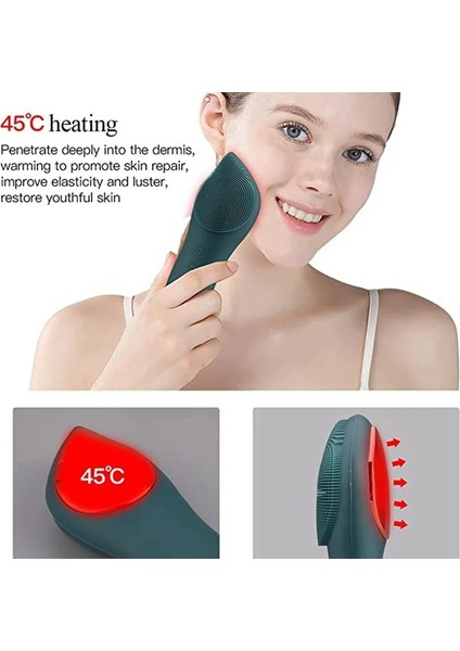 Nazik Eksfoliye Edici Masaj Su Geçirmez Şarj Edilebilir Silikon Cilt Için 3 Mod Sonic Yüz Temizleme Fırçası Cihazı (Yurt Dışından) modelleri