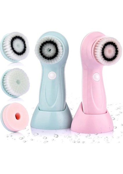 K07-MAVI Tarzı 3 In1 Elektrikli Yüz Temizleme Fırçası Döner Yüz Fırçası Derin Temizlik Cilt Peeling Su Geçirmez Yüz Masajı Şarj Edilebilir (Yurt Dışından) indirimleri