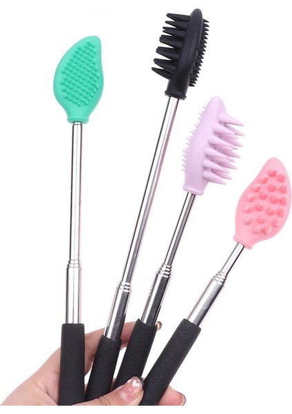 N4 Tarzı Licone Peeling Yüz Temizleme Fırçası Siyah Nokta Temizleme Araçları Burun Temizleyici Geri Çekilebilir Geri Scratcher Pençe Masajı (Yurt Dışından)
