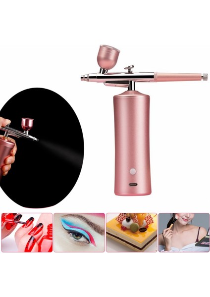 Gümüş Tarzı Tok Mini Hava Kompresörü Kiti Hava Fırçası Boya Püskürtme Tabancası Airbrush Tırnak Sanat Dövme Zanaat Kek Nano Sis Sis Püskürtücü (Yurt Dışından) fiyatları