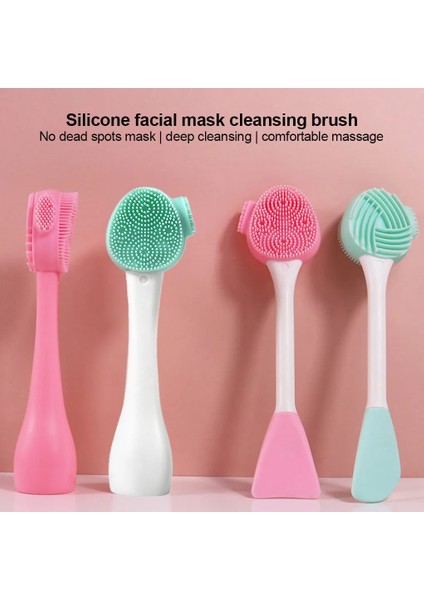 No.4 Stili Çift Kafa Yüz Temizleme Fırçası Silikon Yüz Masaj Fırçası Peeling Yüz Temizleyici Cilt Bakımı Aracı Masaj (Yurt Dışından) fiyatları