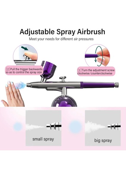 Altın Tarzı Tırnak Sanat Dövme El Sanatları Için Oksijen Enjektör Kek Makyaj Sis Püskürtücü Yüz Airbrush Hava Kompresörü Kiti Nano Püskürtücü 616B (Yurt Dışından) fırsatları