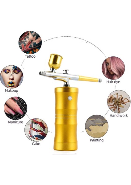 Beyaz Stil Profesyonel Ini Airbrush Seti Sprey Pompası Gen Kalem Hava Kompresörü Kiti Taşınabilir Hava Fırçası Nano Sis Mist Püskürtücü Modeli (Yurt Dışından) modelleri