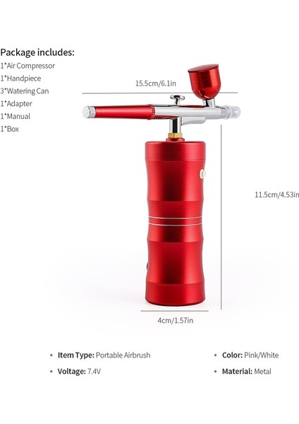 Beyaz Stil Profesyonel Ini Airbrush Seti Sprey Pompası Gen Kalem Hava Kompresörü Kiti Taşınabilir Hava Fırçası Nano Sis Mist Püskürtücü Modeli (Yurt Dışından) fırsatları