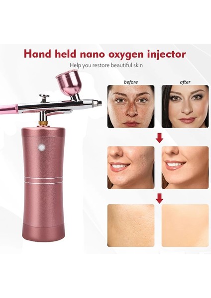 Kırmızı Stil Yüz Airbrush Hava Kompresörü Kiti Nano Püskürtücü Su Oksijen Enjektör Tabancası Tırnak Sanat Dövme El Sanatları Kek Makyaj Mist Airbrush (Yurt Dışından) indirimleri